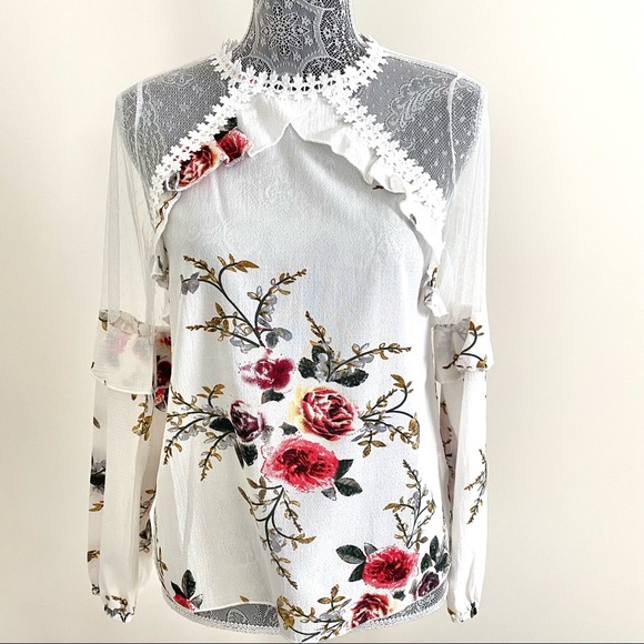 Floral MeshBlouse - Picture 2 of 7